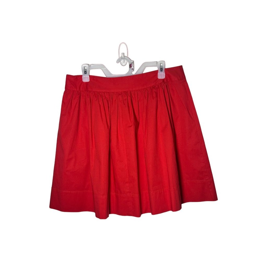 NWT Banana Republic A-Line imperial red short flowy skirt side pockets size 12 - Picture 8 of 16